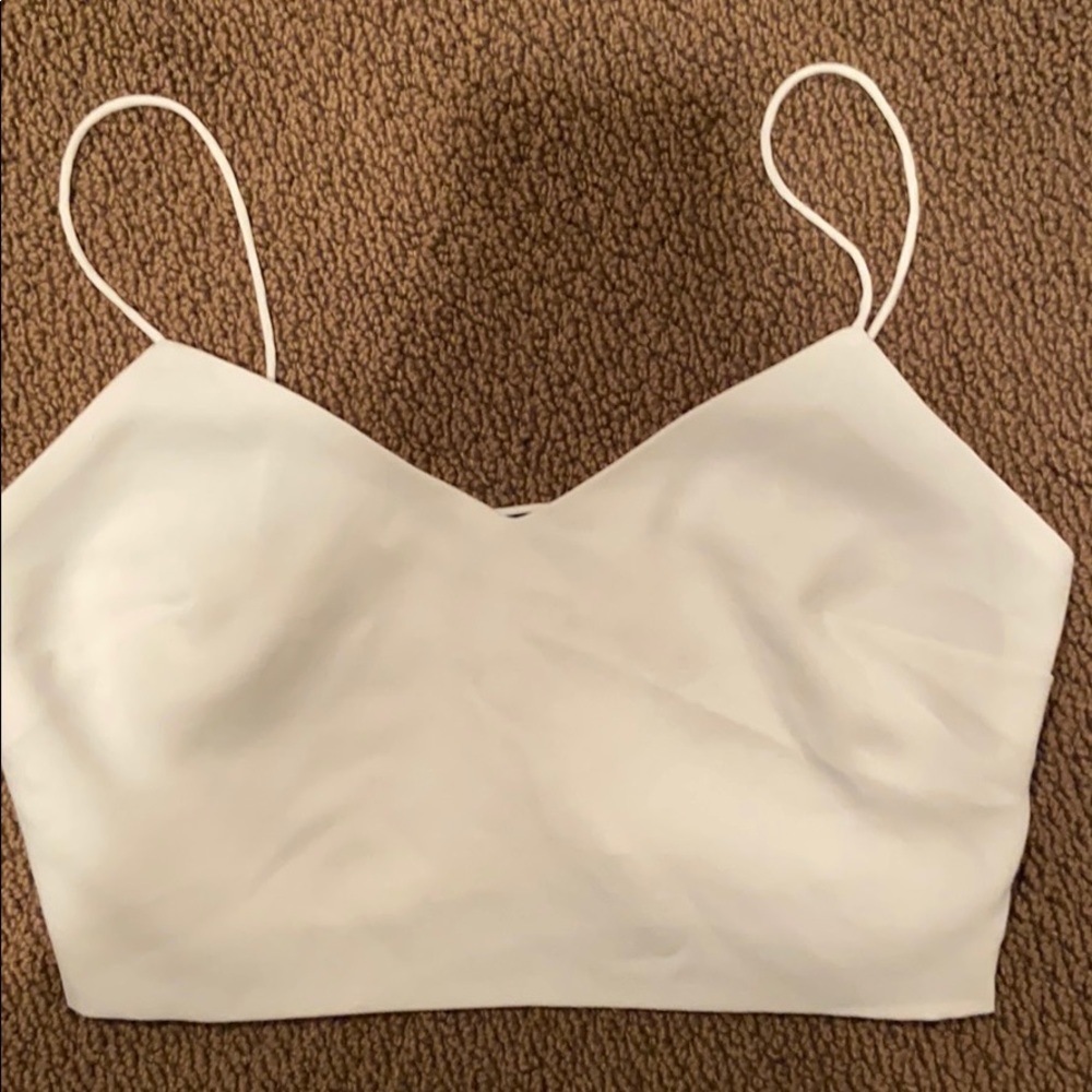 NBD white crop top